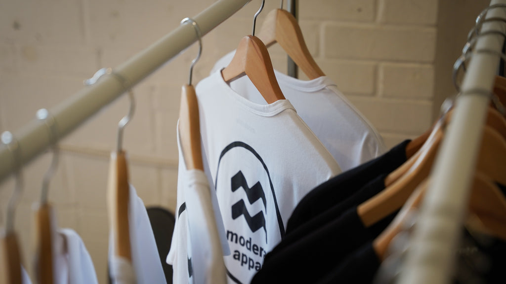 T-shirts on rack