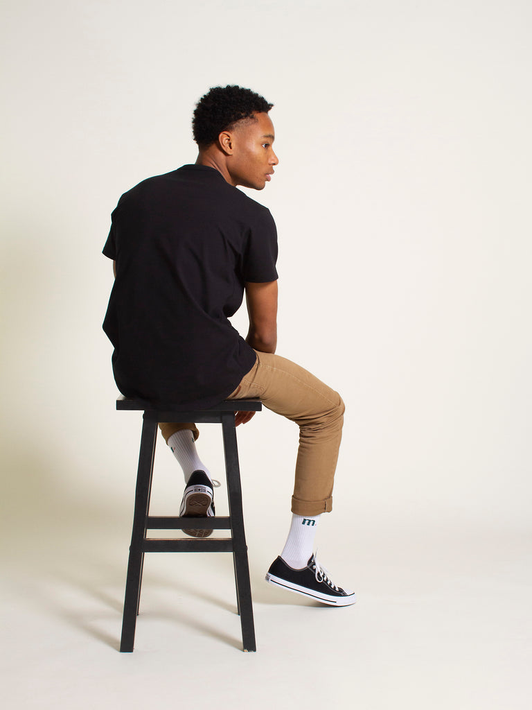 Basic Chest T-Shirt - Black